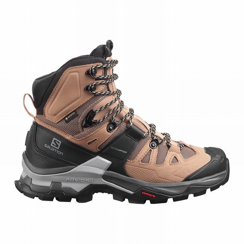 SALOMON QUEST 4 GORE-TEX Philippines - Women's Hiking Boots - Brown/Black | 960582-YKH